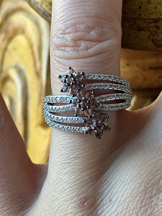 Natural Andalusite Sterling Silver Ring Size 6